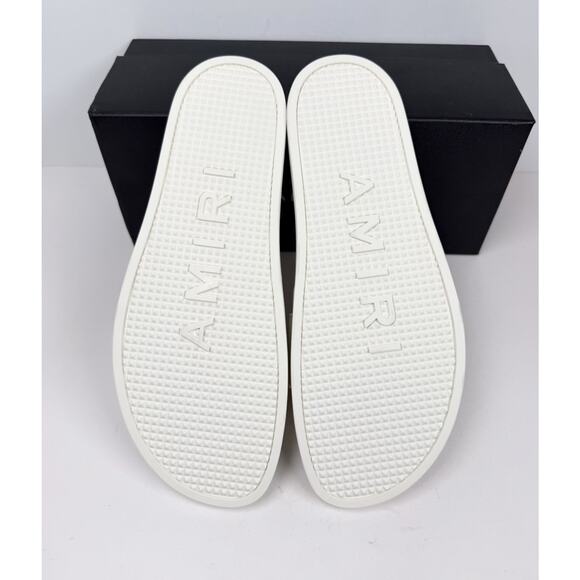 AMIRI White Embossed Logo Rubber Slide Sandals main image 6